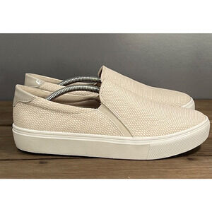 Dr. Scholl's Women's Nova Slip on Sneakers Size 7.5 W Cream White Faux Leather